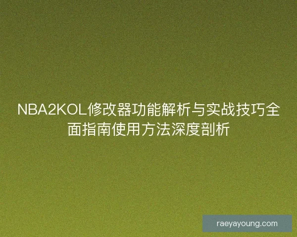 NBA2KOL修改器功能解析与实战技巧全面指南使用方法深度剖析